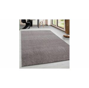 Jednobarevný béžový koberec s moderním vzorem a krátkým vlasem, 80 x 150 cm