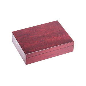 FK Dřevěná krabička s dvěmi přihrádkami - Ořech 16x12x4 cm