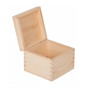 FK Dřevěná krabička - 13,5x13,5x10,5 cm, Přírodní