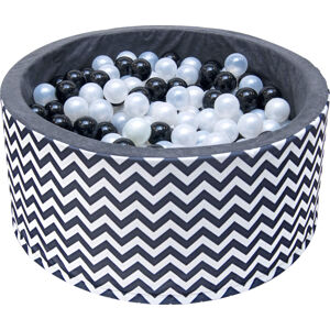 Webex Dětský bazének s míčky - černo bílý zigzag - 200 ks míčků