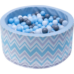 Webex Dětský bazének s míčky - modro šedý zigzag - 200 ks míčků