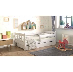 Dětská postel Irina bílá 160/80 + šuplík + matrace