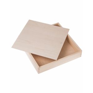 FK Dřevěná krabička - 33 x 33 x 6,3 cm, Přírodní