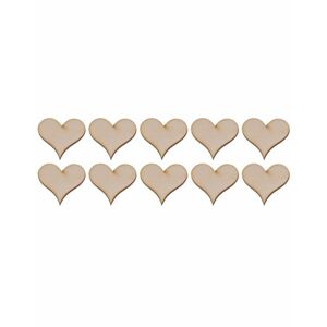 Dřevěná ozdoba (srdce 10ks) - 1x1 cm