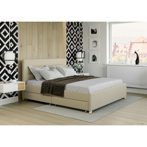 Bigmeble Čalouněná postel Monzo - 180x200 cm - Látková (písková)