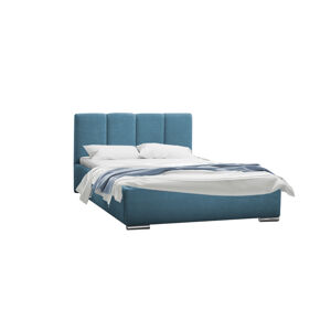 Eka Čalouněná postel Cassandra 90x200 cm Barva látky Trinity: (2313) Modrá, Úložný prostor: S dřevěným rámem úložného prostoru