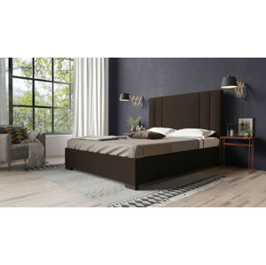 Eka Čalouněná postel Berry 90x200 cm Barva látky Riviera: Hnědá (26), Úložný prostor: Bez úložného prostoru