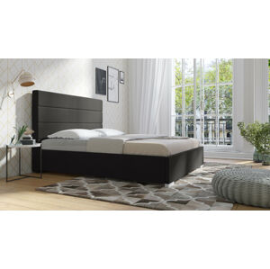 Eka Čalouněná postel Coral 90x200 cm Barva látky: Světle šedá (15), Úložný prostor: Bez úložného prostoru