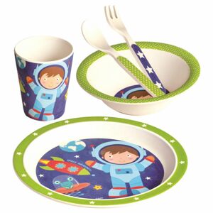 NEF Dětská sada nádobí z bambusu - Veselý astronaut