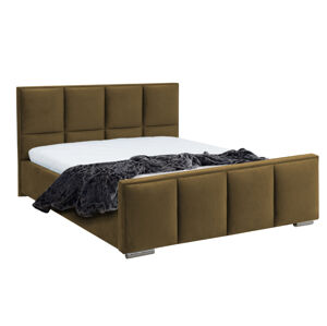 Eka Čalouněná postel Passion - Fresh 90x200 cm Barva látky - Fresh: Béžová (03), Úložný prostor: S dřevěným rámem úložného prostoru