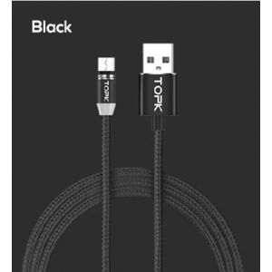 TOPK Micro USB nabíjecí kabel - Magnetický černý