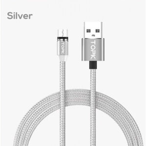 Anral Micro USB nabíjecí kabel - Magnetický stříbrný