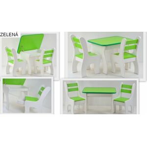 Stůl a dvě židličky K3 zelená