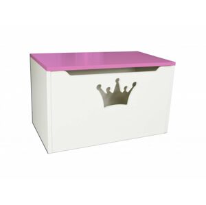 Box na hračky - koruna růžová 70cm/42cm/40cm