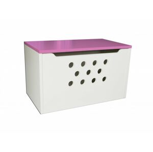 Box na hračky - kolečka růžová 70cm/42cm/40cm