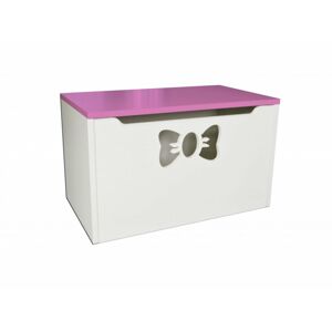 HB Box na hračky - mašle růžová 70cm/42cm/40cm