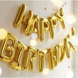 tom Narozeninové balónky Happy Birthday - Zlaté 35 - 40 cm