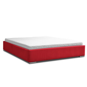 Eka Čalouněná postel Lana 140 x 200 cm Barva látky Trinity: (2309) Červená, Úložný prostor: S dřevěným rámem úložného prostoru