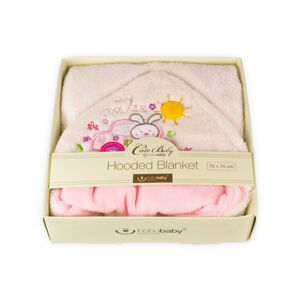 Bobobiz Dárkové balení dětská deka z mikroplyše - béžová/růžová