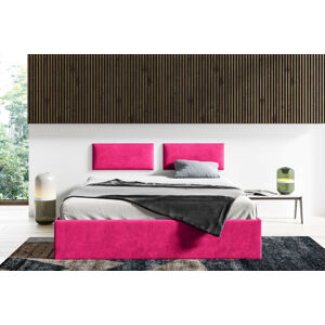 Čalouněná postel Lucy - 140x200 cm Barva látky Casablanca: Růžová (10)