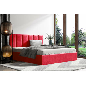 Čalouněná postel Lucy 1 - 140x200 cm Barva látky Casablanca: Červená (09)