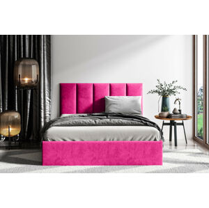 Čalouněná postel Lucy 1 - 140x200 cm Barva látky Casablanca: Růžová (10)