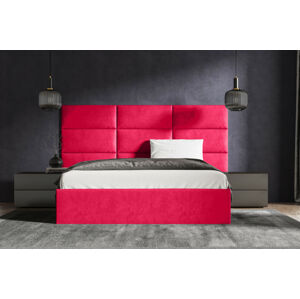 Eka Čalouněná postel Lucy 2 - 180x200 cm Barva látky Trinity: (2309) Červená, Úložný prostor: Bez úložného prostoru