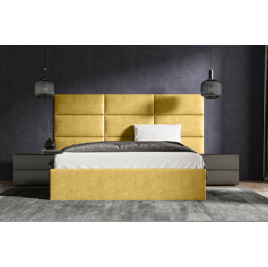 Čalouněná postel Lucy 2 - 180x200 cm Barva látky Casablanca: Žlutá (18)