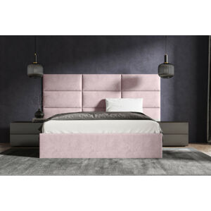 Čalouněná postel Lucy 2 - 180x200 cm Barva látky Casablanca: Pastelová růžová (19)
