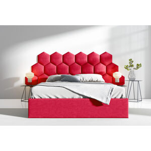 Čalouněná postel Lucy 3 - 140x200 cm Barva látky Casablanca: Červená (09)
