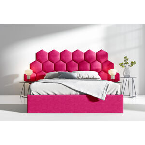 Eka Čalouněná postel Lucy 3 - 140x200 cm Barva látky Trinity: (2310) Růžová, Úložný prostor: Bez úložného prostoru