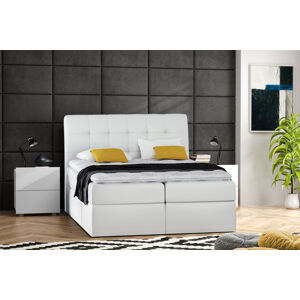 Kontinentální čalouněná postel Lory - Eko-kůže (180x200 cm) Barva látky Eko-kůže: Bílá (17)