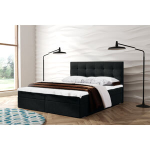 Eka Kontinentální čalouněná postel Oslo - Cassablanca (90x200 cm) Barva látky Trinity: (2316) Černá