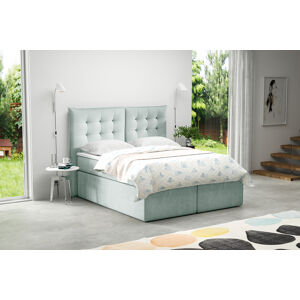 Kontinentální čalouněná postel Soft - Cassablanca (200x200 cm) Barva látky Casablanca: Mintová (21)