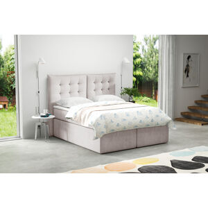 Eka Kontinentální čalouněná postel Soft - Cassablanca (200x200 cm) Barva látky Trinity: (2323) Tmavá růžová