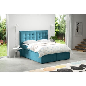Eka Kontinentální čalouněná postel Soft - Cassablanca (180x200 cm) Barva látky Trinity: (2313) Modrá