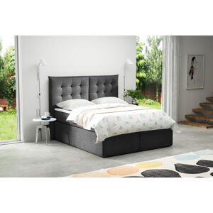 Eka Kontinentální čalouněná postel Soft - Cassablanca (120x200 cm) Barva látky Trinity: (2315) Tmavá šedá