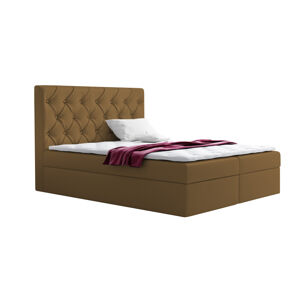 Eka Kontinentální čalouněná postel Elegant - Fresh (160x200 cm) Barva látky - Fresh: Zeleno - Šedá (16)