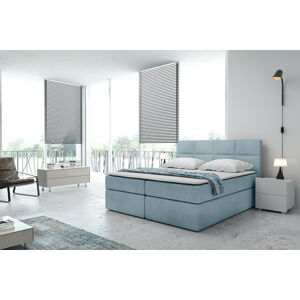 Kontinentální čalouněná postel Smoth - Cassablanca (200x200 cm) Barva látky Casablanca: Modrá (22)