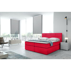 Eka Kontinentální čalouněná postel Smoth - Cassablanca (180x200 cm) Barva látky Trinity: (2309) Červená