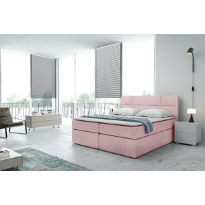 Kontinentální čalouněná postel Smoth - Cassablanca (90x200 cm) Barva látky Casablanca: Pastelová růžová (19)