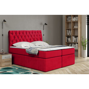 Kontinentální čalouněná postel Luxurious - Cassablanca (90x200 cm) Barva látky Casablanca: Červená (09)