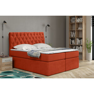 Eka Kontinentální čalouněná postel Luxurious - Cassablanca (90x200 cm) Barva látky Trinity: (2317) Oranžová