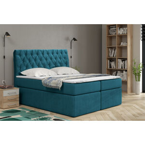 Eka Kontinentální čalouněná postel Luxurious - Cassablanca (120x200 cm) Barva látky Trinity: (2313) Modrá
