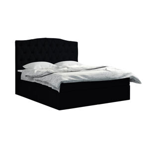 Kontinentální čalouněná postel Exclusive - Fresh (180x200 cm) Barva látky - Fresh: Tmavě šedá (17)