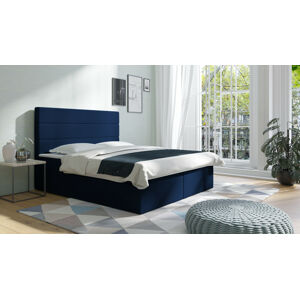 Eka Kontinentální čalouněná postel Malibu - Riviera (90x200 cm) Barva látky Riviera: Královská modrá (81)