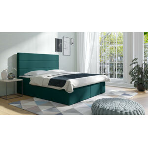 Eka Kontinentální čalouněná postel Malibu - Rivera zelená (90x200 cm)