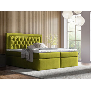 Eka Kontinentální čalouněná postel Mona - Kronos (120x200 cm) Barva látky: Limetová (16)