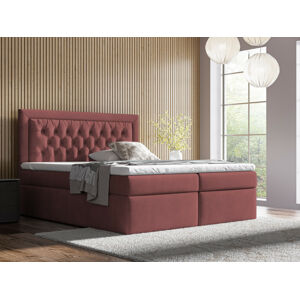 Eka Kontinentální čalouněná postel Mona - Kronos (120x200 cm) Barva látky: Starorůžová (29)