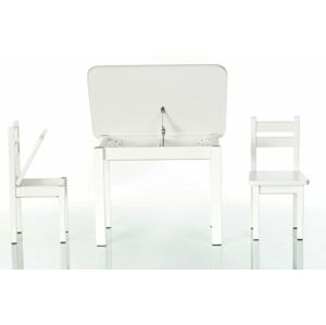 Stůl a dvě židličky ST1 bílá - DRUHÁ JAKOST